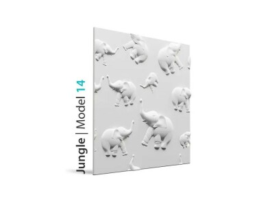 3D Wandpaneele 60 x 60 JUNGLE ELEPHANTUS 14