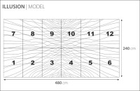 3D Wandpaneel XXL 480  x 240 Wandbild ILLUSION