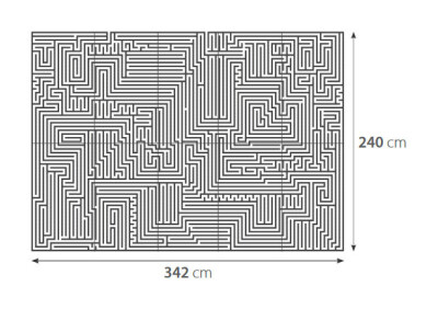 3D Wandpaneel XXL 342 x 240 Wandbild  ARCHETYPE Labyrinth