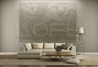 3D Wandpaneel XXL 342 x 240 Wandbild  ARCHETYPE Labyrinth