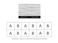 Model 28 RIPPLES 3D Wandpaneele Unbehandelt Paneele A