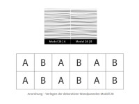 Model 28 RIPPLES 3D Wandpaneele RAL-Farbe Paneele B