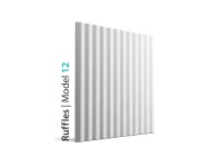 3D Wandpaneele 60 x 60 SIMPLEX RUFFLES 12 Ivory White