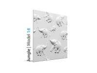 3D Wandpaneele 60 x 60 JUNGLE ELEPHANTUS 14 unbehandelt