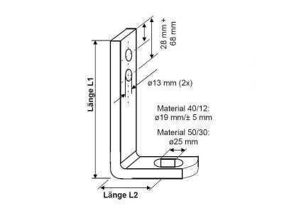 L-Winkel 40-12 01 verzinkt