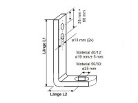 L-Winkel 40-12 06 weiß beschichtet