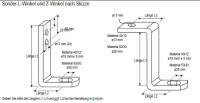 Sonder Z-Winkel 40x12 11 mattnickel bis 50 cm