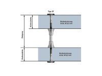 Thumm Treppenbolzen Typ 27 08 vernickelt mit GA M12