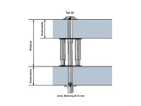 Treppenbolzen Typ 22 02 verchromt ohne GA