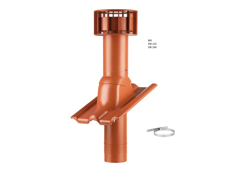 Schulte und Todt Dachhaube MV 160 naturrot  Braas "Harzer-Pfanne 7 Big"