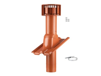 Schulte und Todt Dachhaube MV 160 naturrot  Braas "Harzer-Pfanne 7 Big"