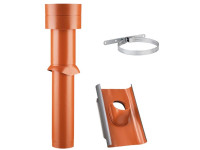 Dachhaube MV 125 plus Universal Bleicolor schwarz  25° - 45° mit Halteblech