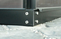 Vitavia Stahlfundament "900" für Gewächshäuser "Ida" und "Styx" anthrazit (schwarz) 132 x 69 cm