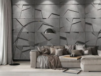 Architektur Beton Wandpaneele 60x120 CRUSH  Loft Design Model B grey