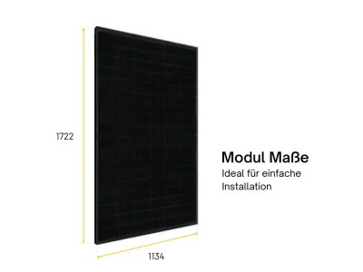 JA Solar Mono PV-Modul 400Wp JAM54S31-400/MR Schwarz...