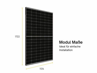 JA Solar Mono PV-Modul 415 Wp JAM54S30-415/GR Rahmen...