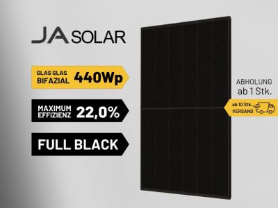 JA Solar PV-Modul 440 Wp Bifacial Glas Glas...